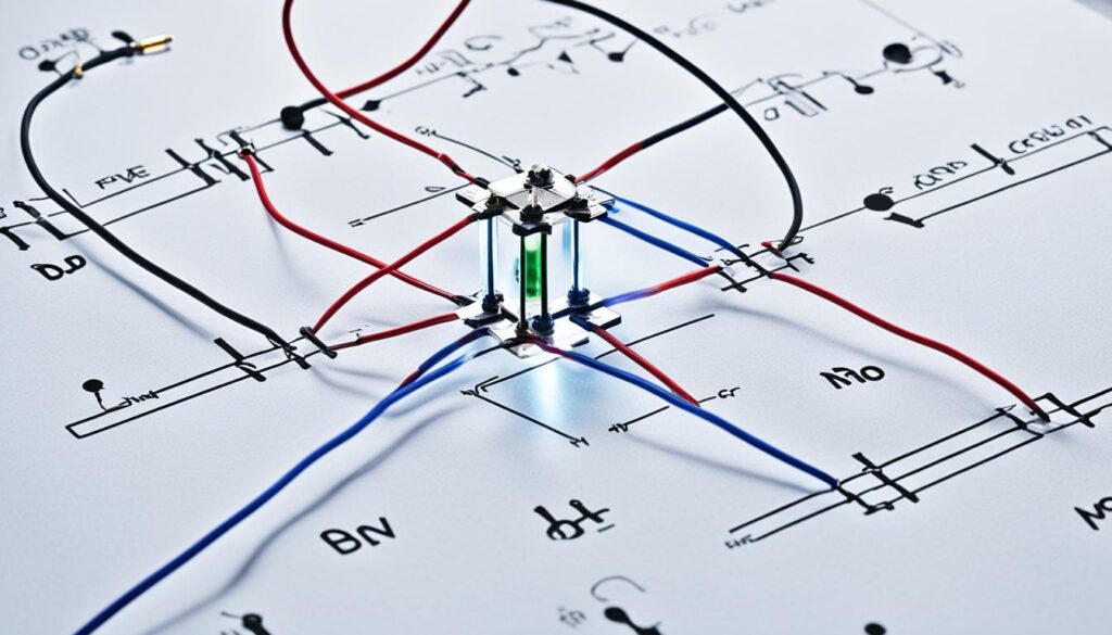 Vários circuitos elétricos energizados. 